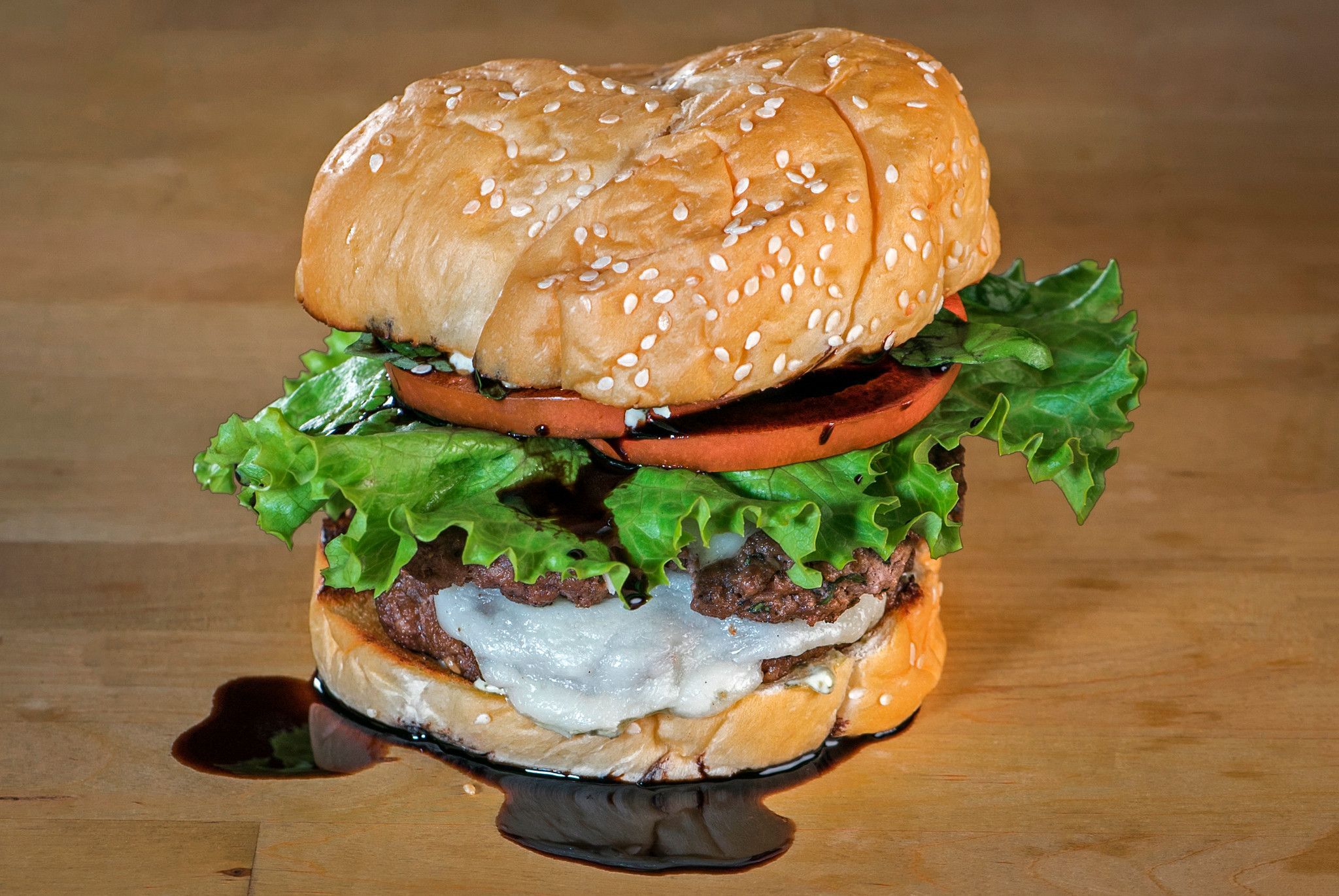 Caprese Burgers with Artichoke Pesto Sauce