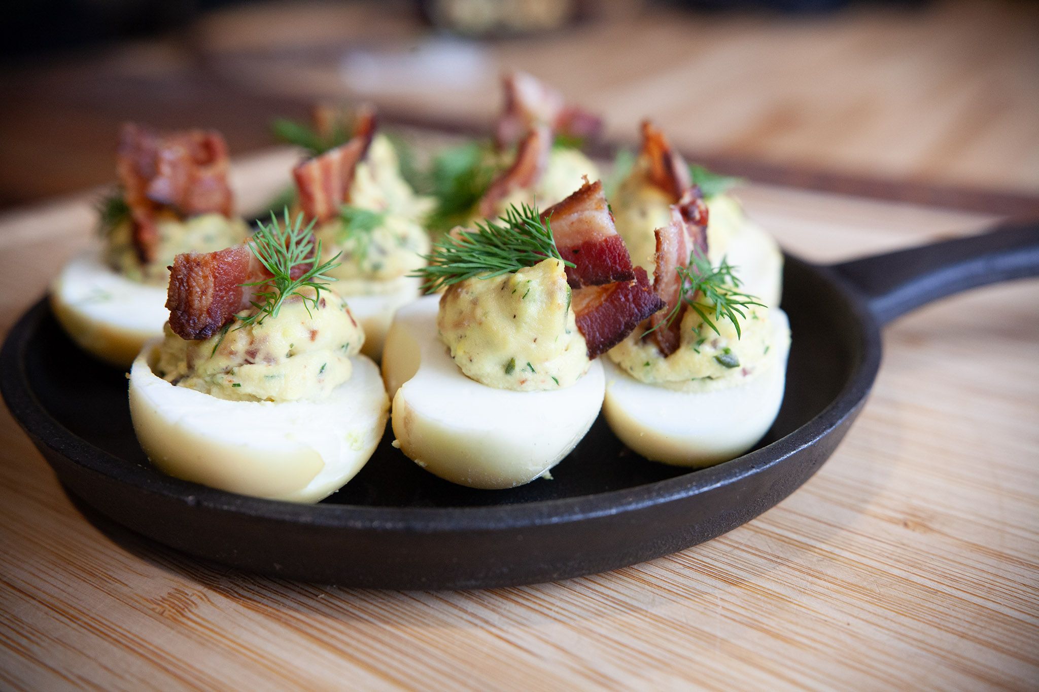 Dill Bacon DEVILED EGGS