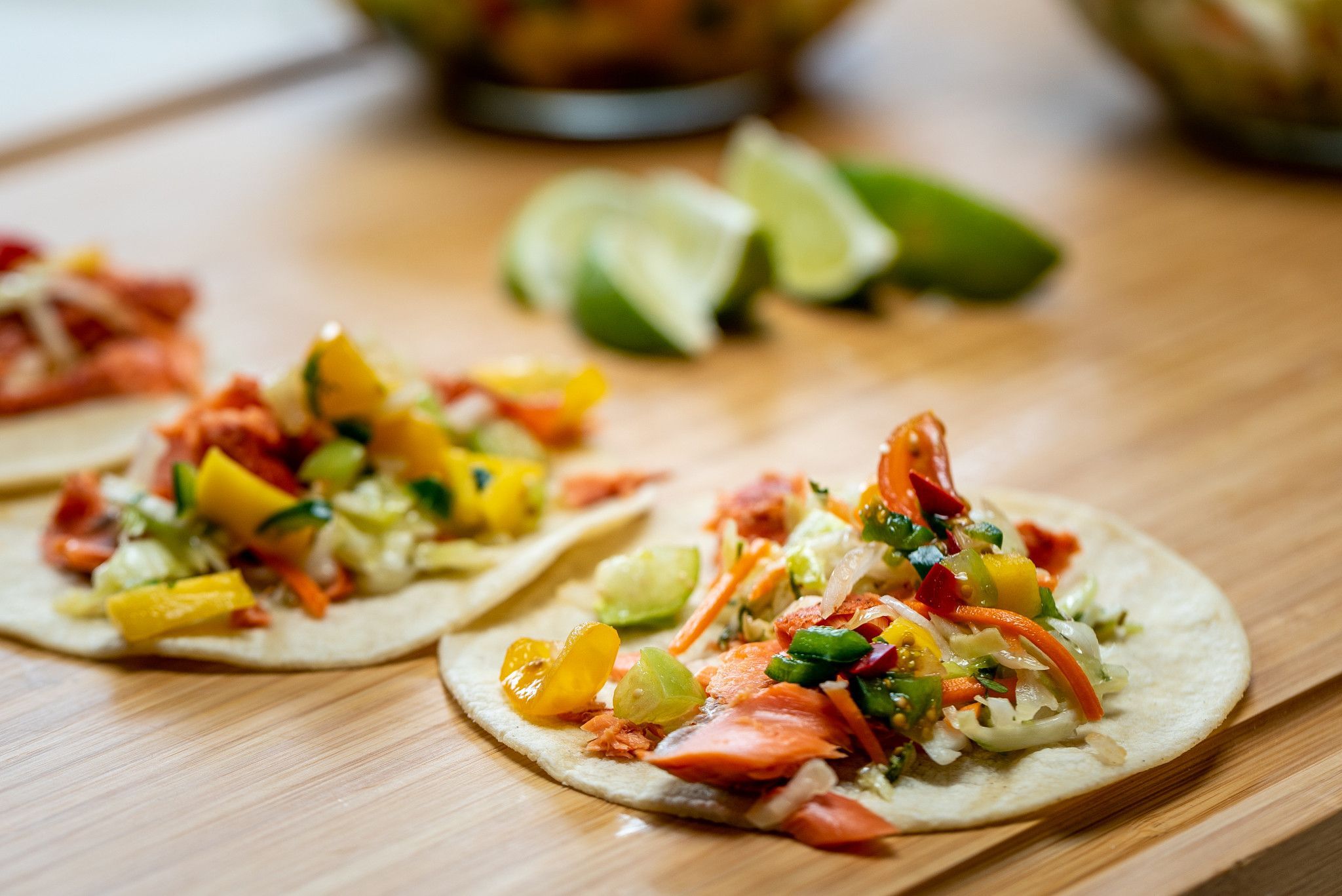 Salmon Tacos with Mango Salsa