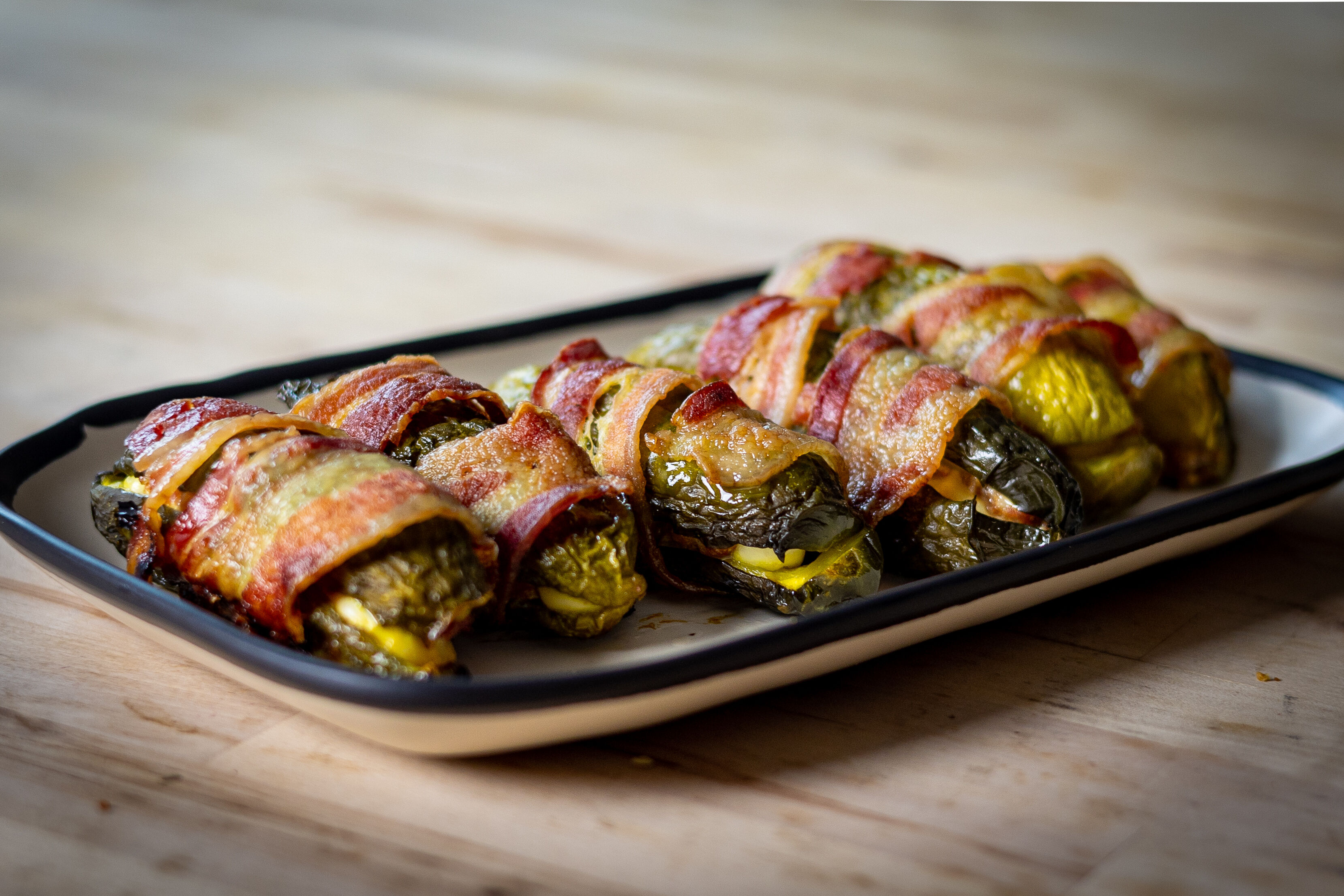 Bacon Wrapped Stuffed Pickle Poppers Recipe by Camp Chef