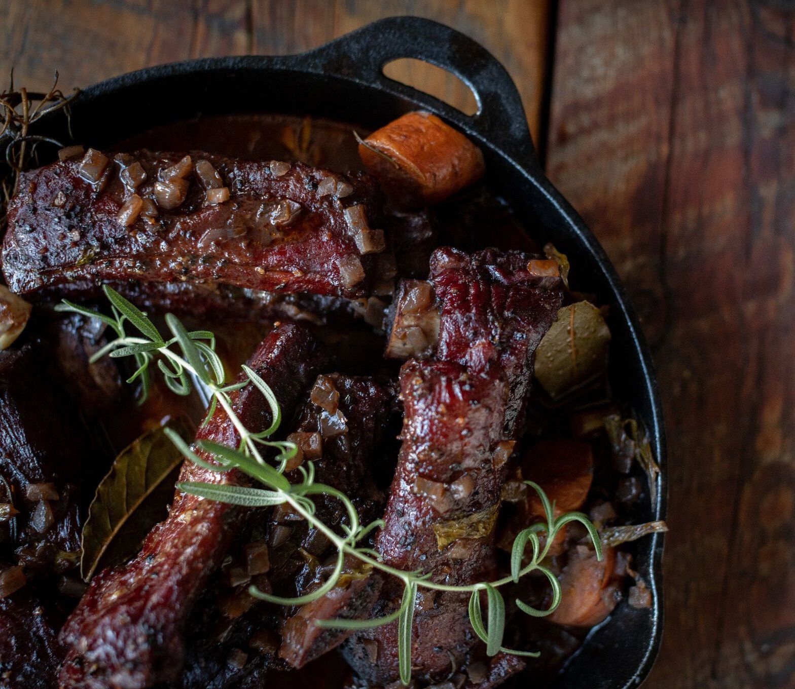 Smoked and Braised Bison Short Ribs