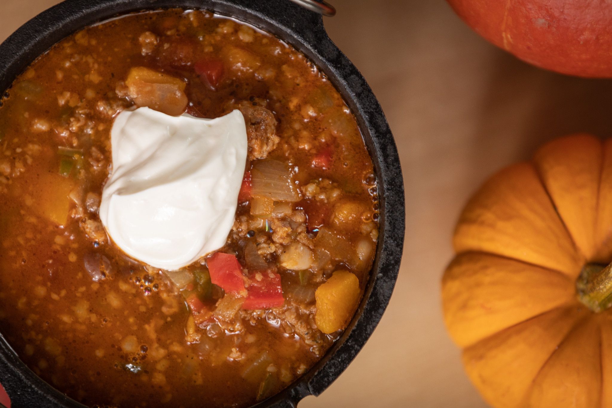 Sausage and Pumpkin Chili Recipe by Camp Chef