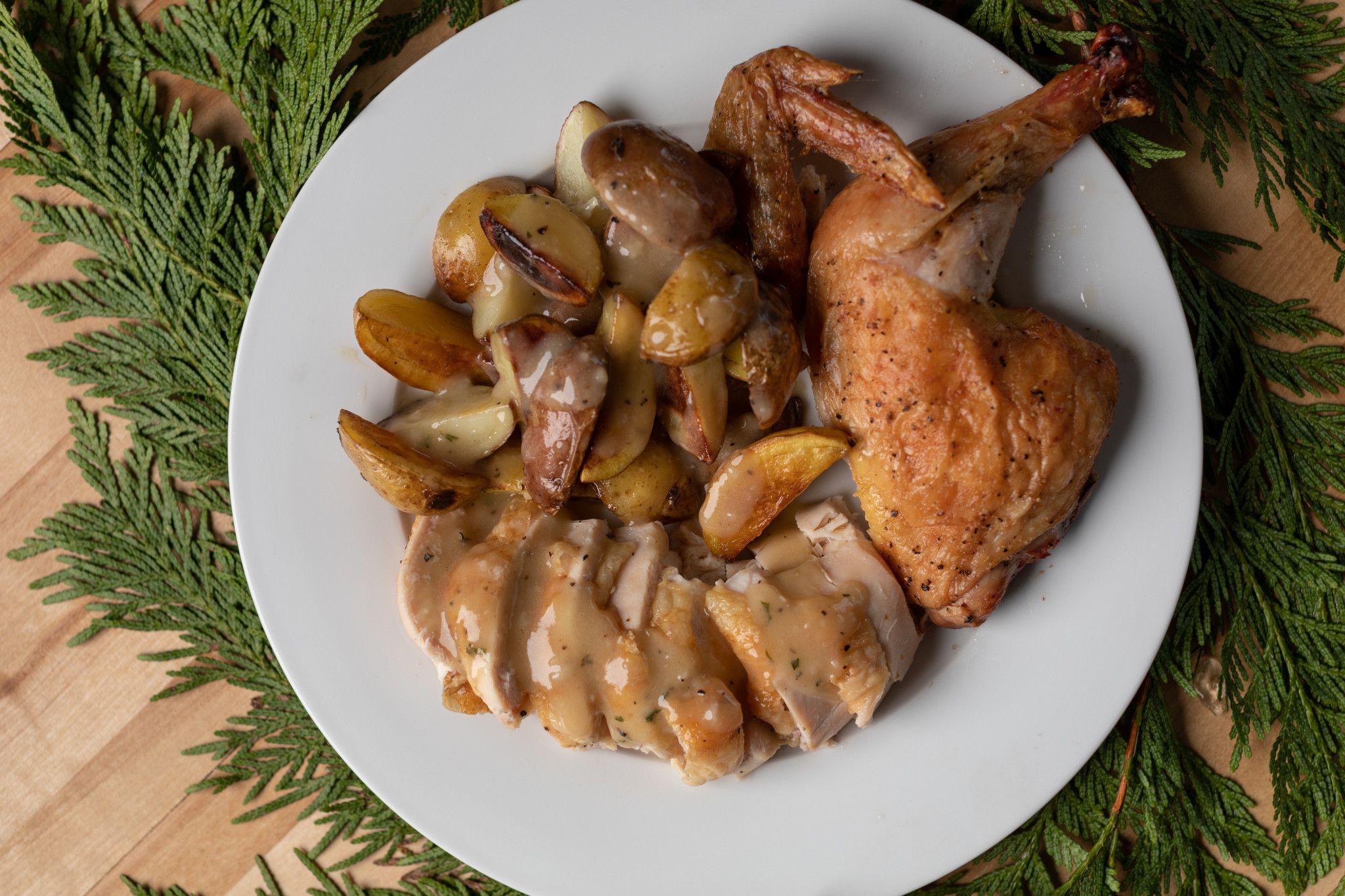 Roasted Butter Herb Chicken