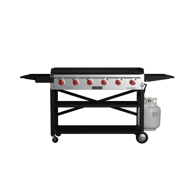 Weber 36 in. Gas Flat Top Griddle with Side Tables - Black
