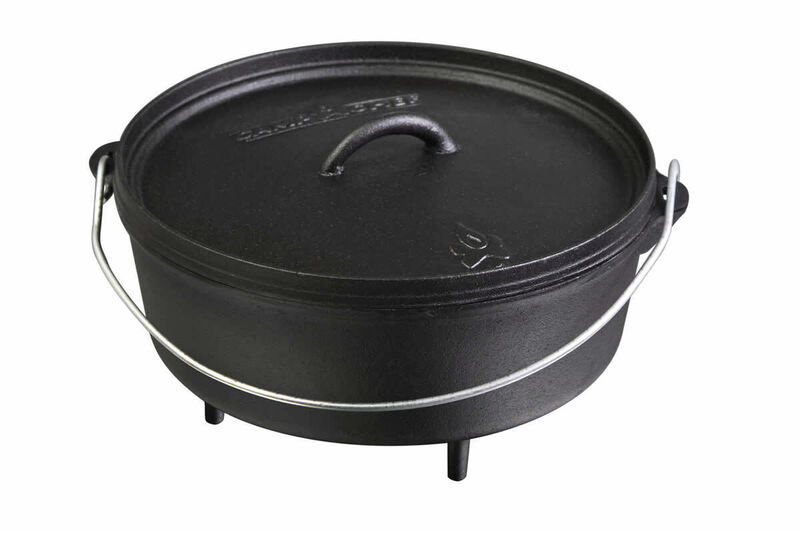 Campmaid 12 Pre-Seasoned 7 Quart Dutch Oven Without Legs